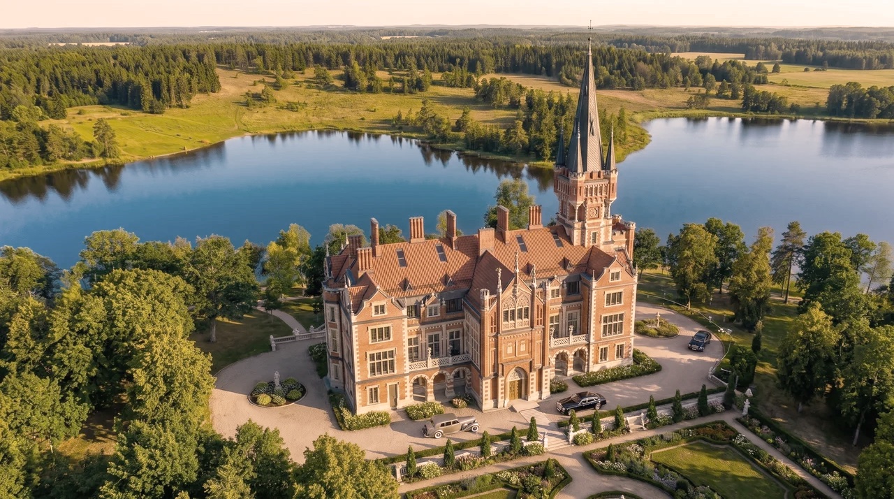 Ceremonia ślubna w parku Dworu Landwarów